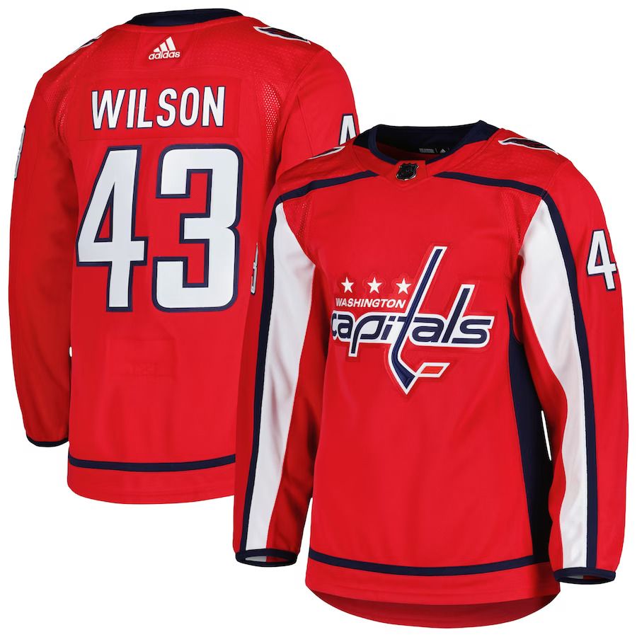 Men Washington Capitals #43 Tom Wilson adidas Red Home Primegreen Authentic Pro Player NHL Jersey